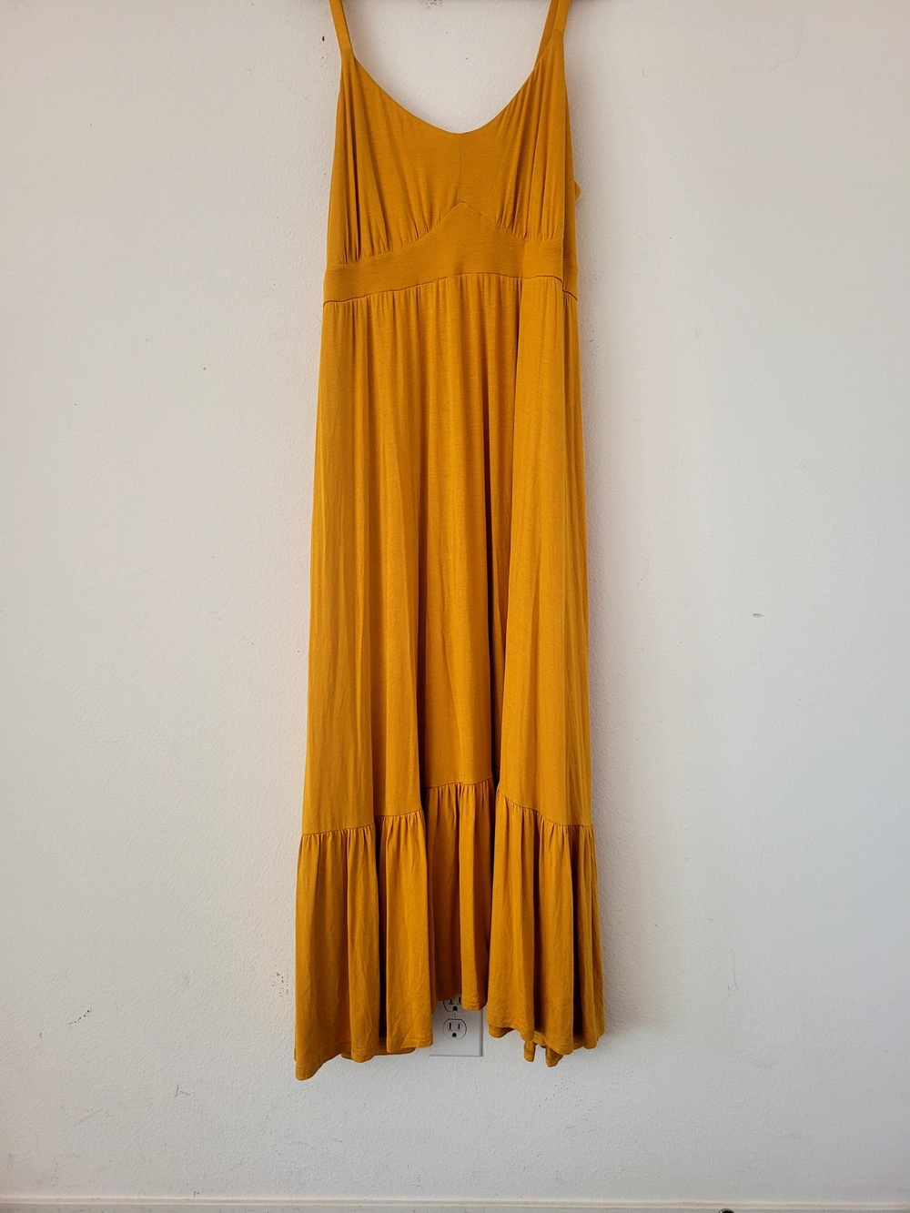 Torrid Women Mustard Yellow Super Soft Tiered Dress Size 4X